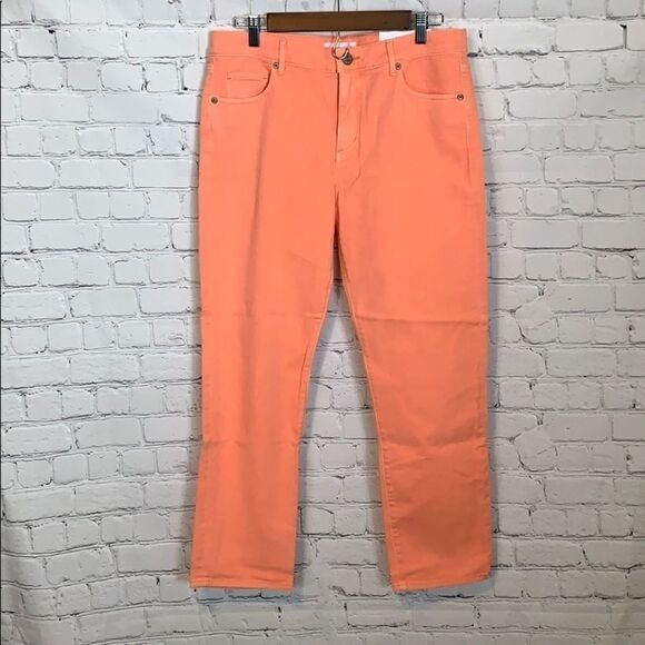 LOFT The Crop Jeans Coral size 6 New with tags - Picture 1 of 12